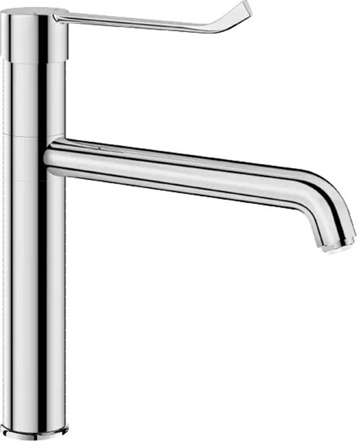 Delabie Einhebelmischer Waschtisch mit Hygienehebel in Chrom, Höhe: 16,5 cm, Breite: 22,0 cm, Tiefe: 6,0 cm - Bild 1