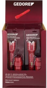 Gedore red SHK-Multifunktionsschlüssel 8in1 Display Set in Rot - Bild 1