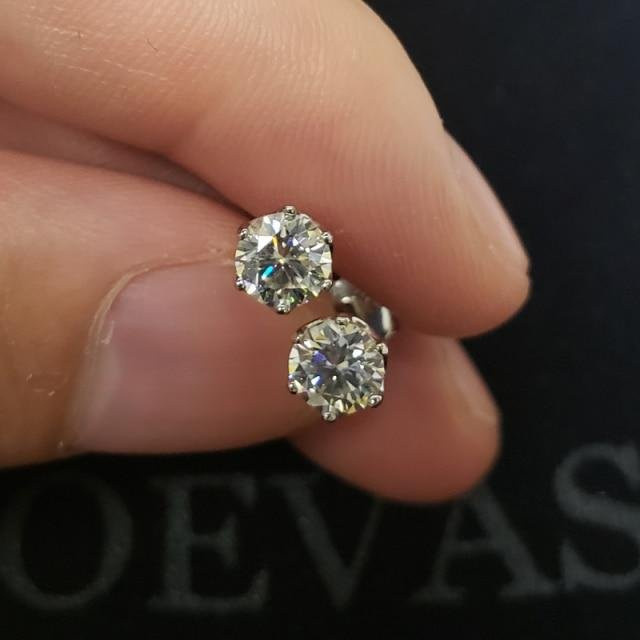 Allbestart Ohrstecker Moissanite, 925 Silber, Damen - Bild 1