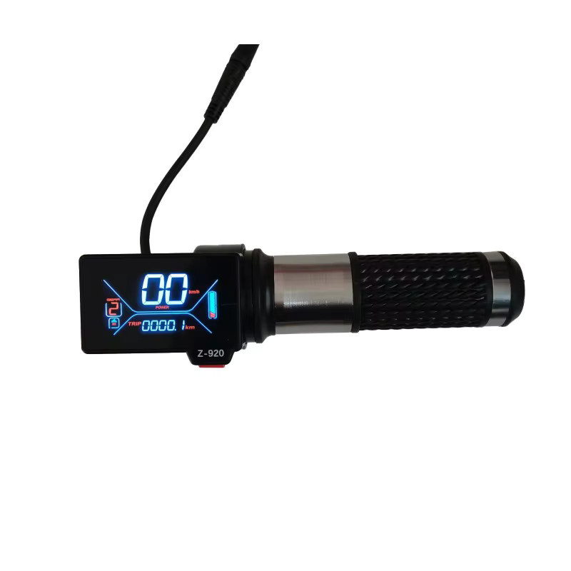 Kugoo Z-920 6-poliges Armaturenbrett-Display und Gasgriff-Set für Kugoo M4/Pro E-Scooter, 48 V LCD-Tachometer in Schwarz - Bild 2