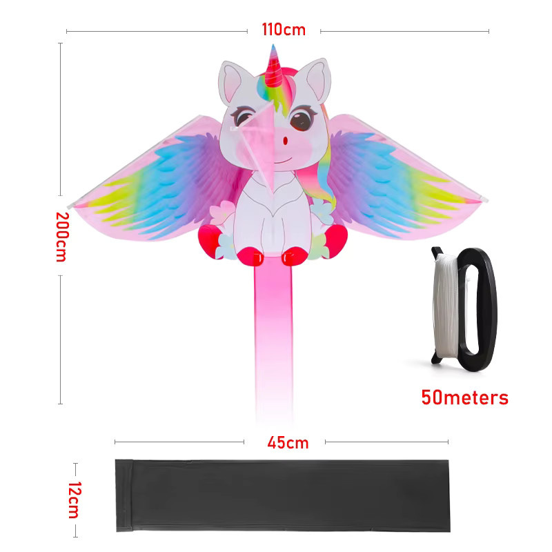Yongjian Pink Unicorn Kite, Drachen, Rosa / Pink, Einhorn, Fantasy - Bild 2