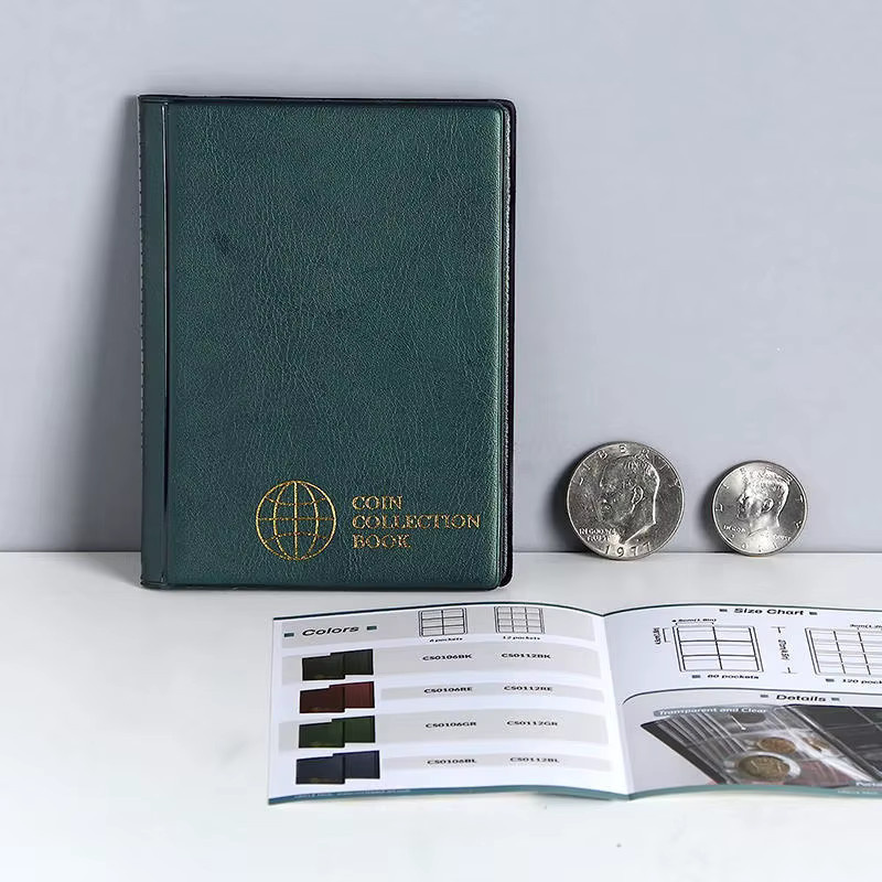 Schwarzer Münzalbum-Halter aus Kunststoff mit 120, 150 oder 240 Taschen zur Organisation deiner Münzsammlung - Bild 4