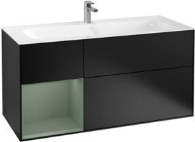 V&B Waschtischunterschrank Finion Wandbeleuchtung Blau Lackiert B: 119,6 cm, T: 49,8 cm - Bild 1
