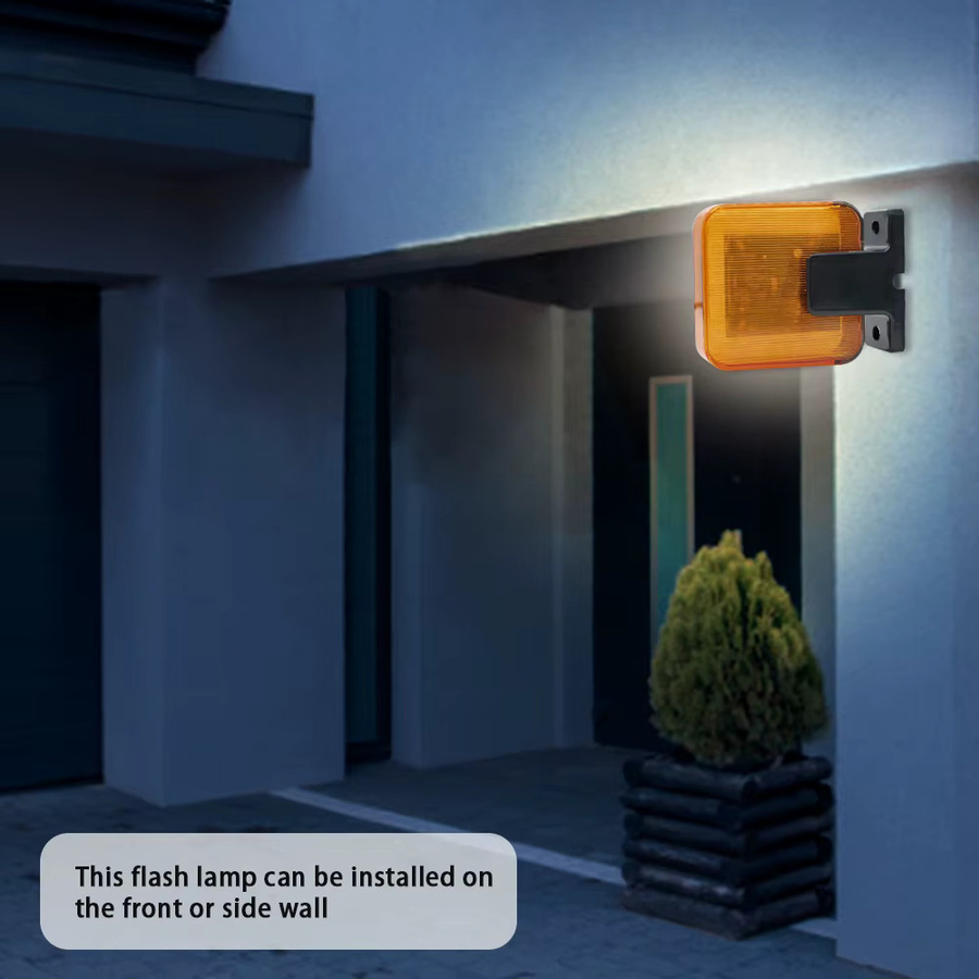 Scimagic-RC LED Signal Warnlampe mit Stroboskop-Funktion für Außenbereiche, Gelb, Wandmontage, 12V-256V 220V - Bild 3