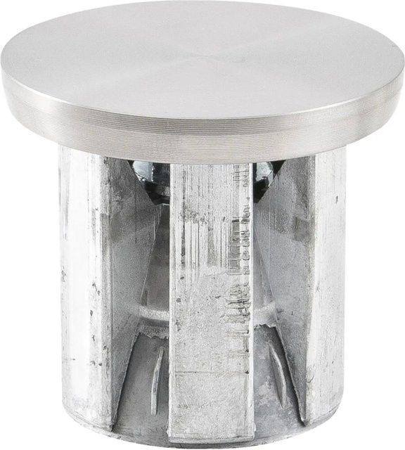 Camar Glasplatten-Adapter mit Befestigungsteil aus Edelstahl Gebürstet in Silber, Durchmesser: 60 mm - Bild 1