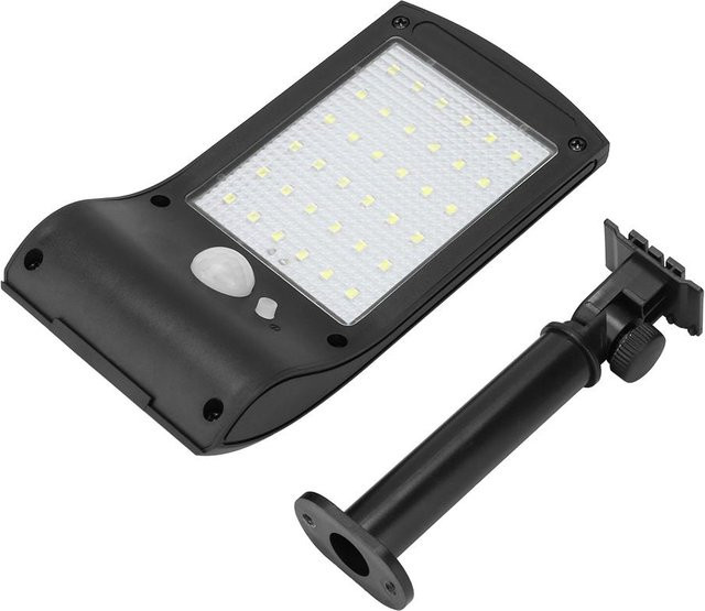 Neoglint Solar-Wandleuchte mit 36 LEDs in Schwarz für Garten, Hof und Außenbereiche mit Dämmerungssensor und Wasserdichtigkeit - Bild 1