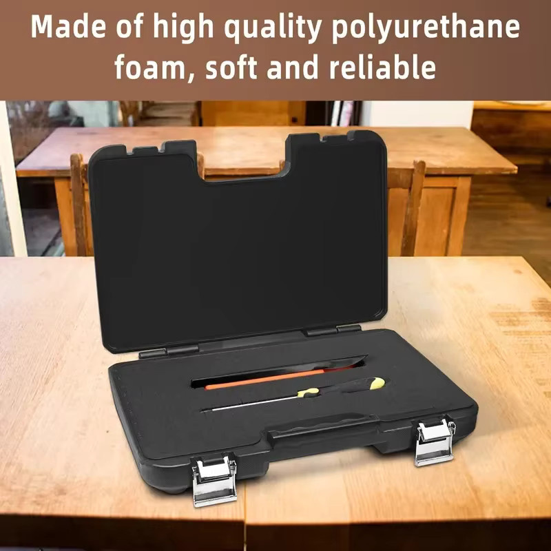 4er-Pack Hochdichte Schaumstoffeinlagen Schwarz zum Selberformen für Werkzeugkästen und Aufbewahrungsschubladen, B/T/H: 40 x 30 x 5 cm - Bild 3