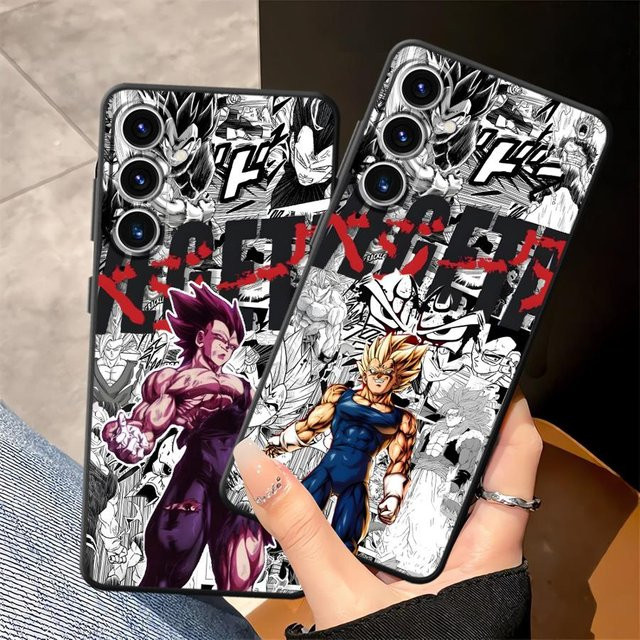 Dragon Ball Comic Vegeta Handyhülle aus weichem Material in Schwarz für Samsung Galaxy A-Serie (A22, A23, A24, A25, A26, A32, A35, A36, A41, A52, A53, A55, A71, A72) - Bild 1