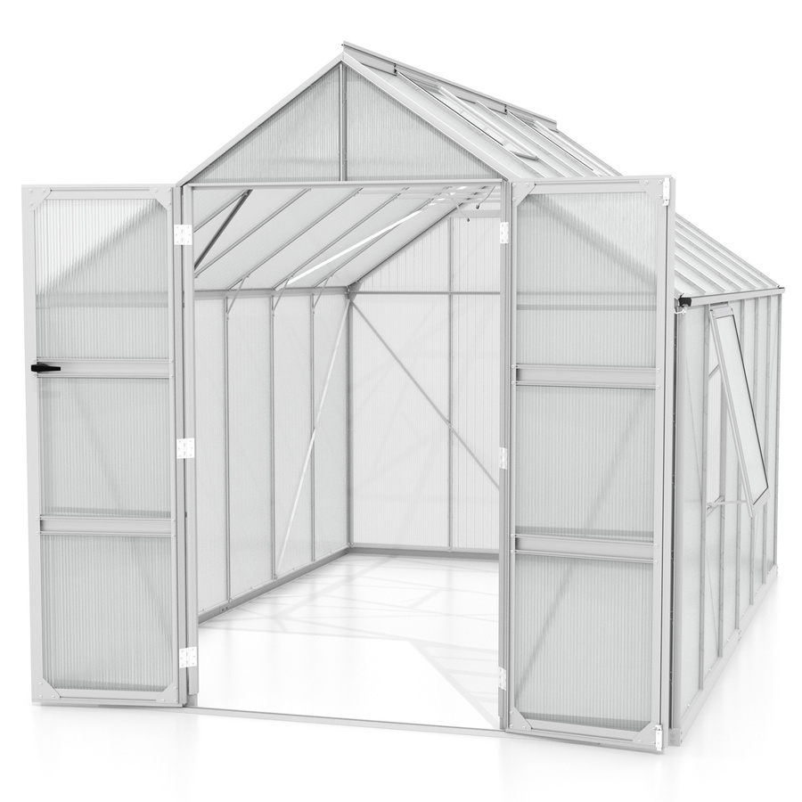 Vitavia Gewächshaus Olymp 9900 aus Aluminium in Silber mit Polycarbonat-Verglasung, B: 257 cm, T: 387 cm, H: 254 cm - Bild 2