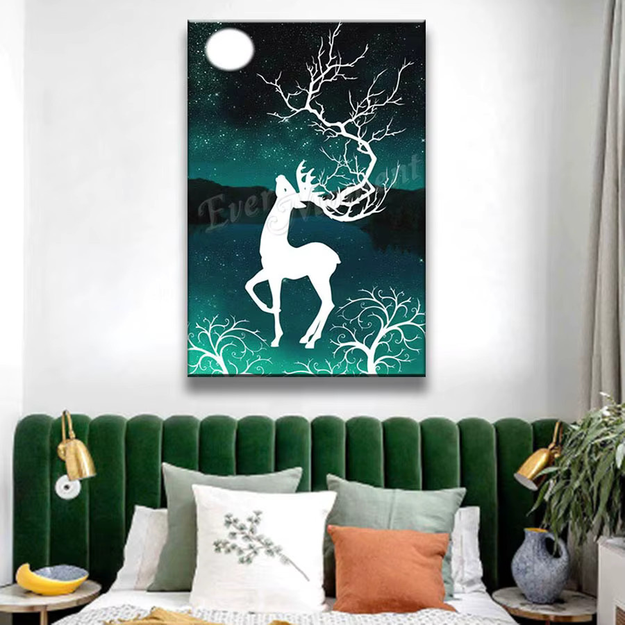 Ever Moment Malen nach Diamanten Hirsch Motiv Weihnachten, Mehrfarbig, B/H: 75 x 50 cm - Bild 3