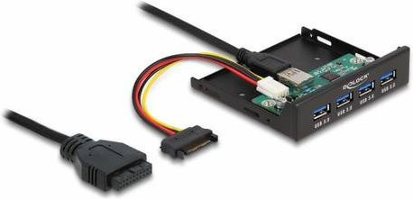 Delock USB 3.2 Gen 1 Controllerkarte mit 4 x USB-A Anschlüssen, Schwarz - Bild 1