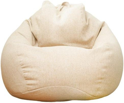 Asthesck Sitzsackbezug XL aus Polyester, abnehmbar und waschbar, einfarbig in Beige - Bild 1