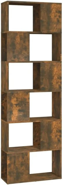 vidaXL Bücherregal und Raumteiler in Räuchereiche, B/T/H: 60 x 24 x 186 cm - Bild 1