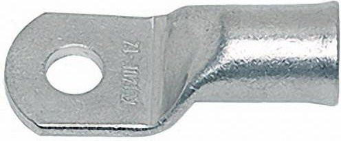 Klauke Rohrkabelschuh 180° M10 35mm² in Silber mit Loch-Ø: 10,5 mm - Bild 1