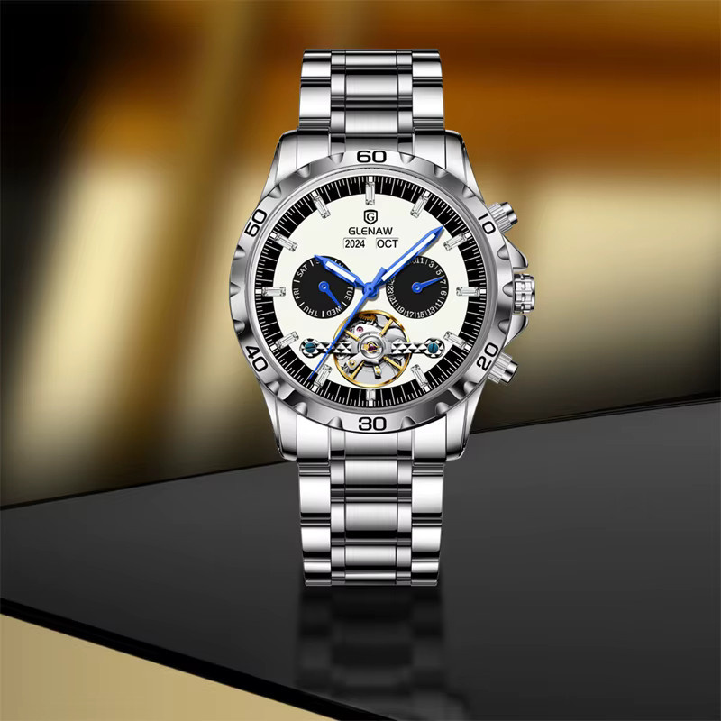 GLENAW Design Automatik-Armbanduhr, Edelstahl, Herren - Bild 2