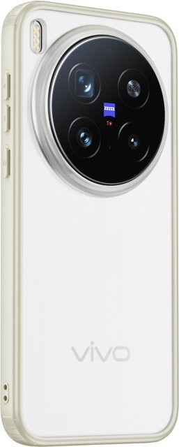 Stoßfeste Handyhülle aus mattem Hart-PC mit Kameraschutz für Vivo X300 und Vivo X300 Pro in Schwarz und Transparent - Bild 1
