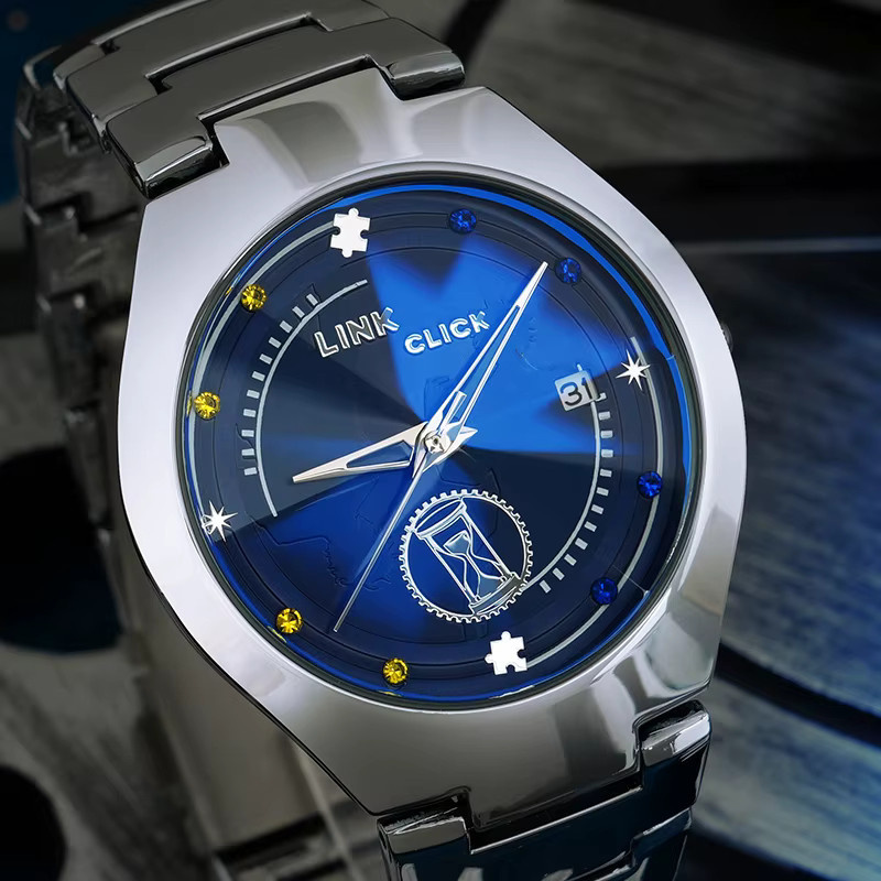 XINGYUNSHI Armbanduhr, Analoguhr, Edelstahl, Blau, Unisex - Bild 3