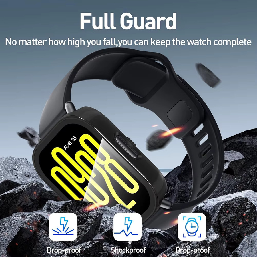 Mptionx Uhrenzubehör für Xiaomi Redmi Watch 5, Schwarz, Silikon - Bild 4