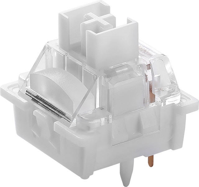YUNZII Milk V2 Linearschalter mit LED-Diffuser, vorgeschmierte 5-polige weiße Schalter mit POM-Schaft für mechanische Tastaturen, 35 Stück pro Packung - Bild 1