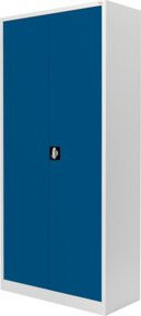 STIER Universalschrank aus Stahl mit 4 verstellbaren Fachböden und Schloss, Farbe: Enzianblau, H x B x T: 195,0 x 92,0 x 42,0 cm - Bild 1
