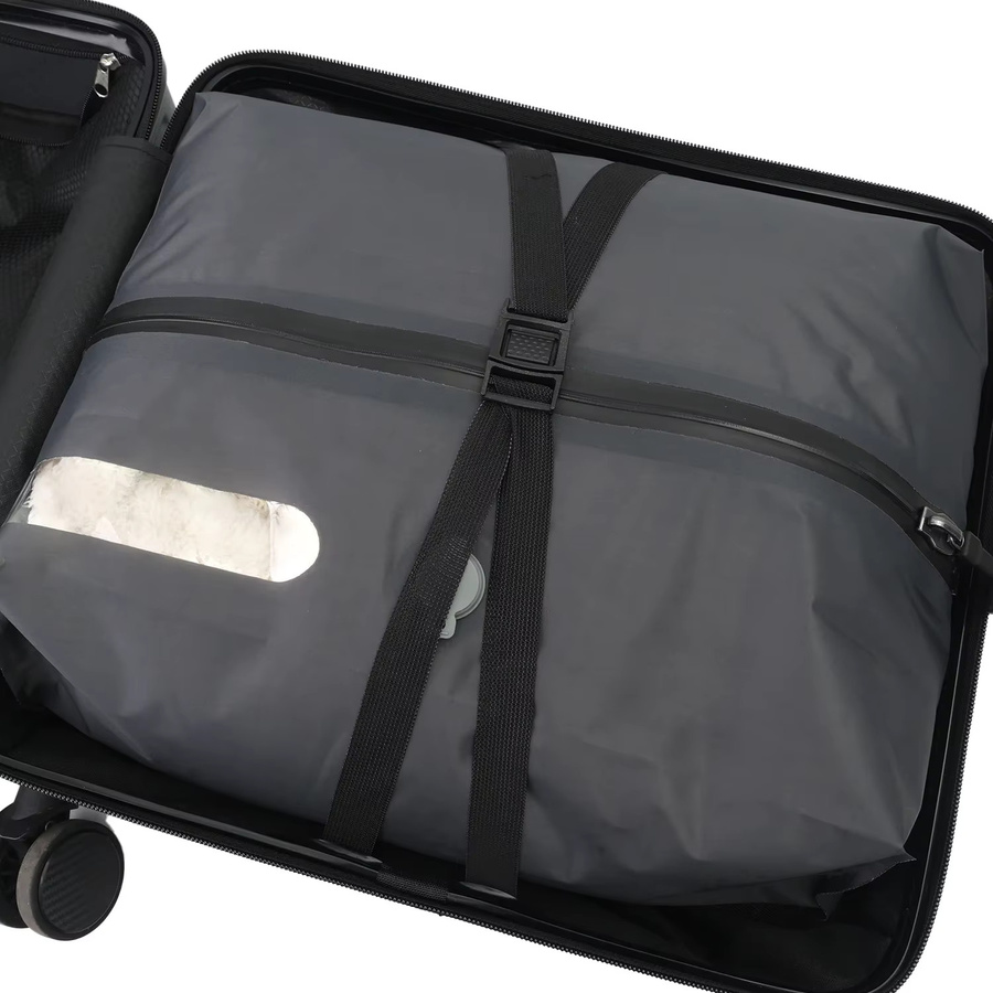 HOCOSHINE Reise Vakuum Dichtungstaschen zur Kleidungslagerung, wiederverwendbare Kompressionsbeutel für Koffer und Rucksack, Schwarz - Bild 2
