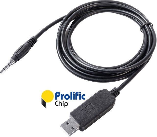 BETTCONN CT-91 USB-Programmierkabel Prolific USB auf 3,5 mm 4P in Schwarz für Yaesu Radios FT-60 FT-60R FT-60E FT-70D/DE/DR VX-6E VX-6R VX-7E VX-7R - Bild 1