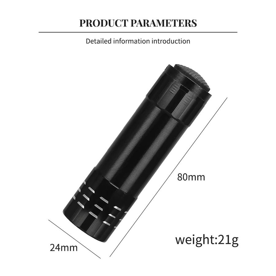LONGRIVER UV Taschenlampe mit 9/12 LED für die Erkennung von Haustierurin, Flecken und Geldscheinen, wasserdichtes Schwarzlicht für Notfälle - Bild 6