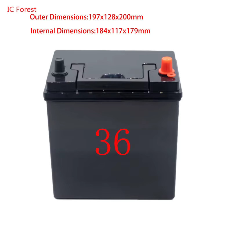 SAGOMIGEN Wasserdichte Kunststoff Batteriebox für 3S Li-Ion und 4S LiFePO4 Akkus mit Kupferpolen in Schwarz - Bild 2