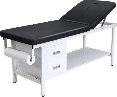 VEVOR Untersuchungsliege für medizinische Untersuchungen mit verstellbarer Rückenlehne, Rollenhalter, Ablagefach und Schubladen, Schwarz, Belastbarkeit 227 kg - Bild 1