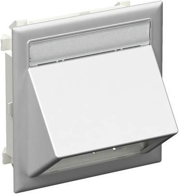 Schneider Electric Rahmen mit Beschriftungsfeld und Frontabdeckung in Weiß und Silber - Bild 1