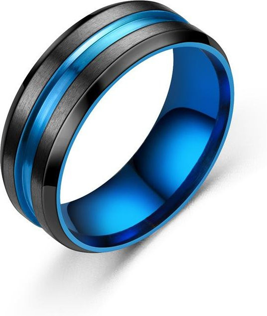 Ring Edelstahl, Schwarz, 8 mm, Unisex - Bild 1