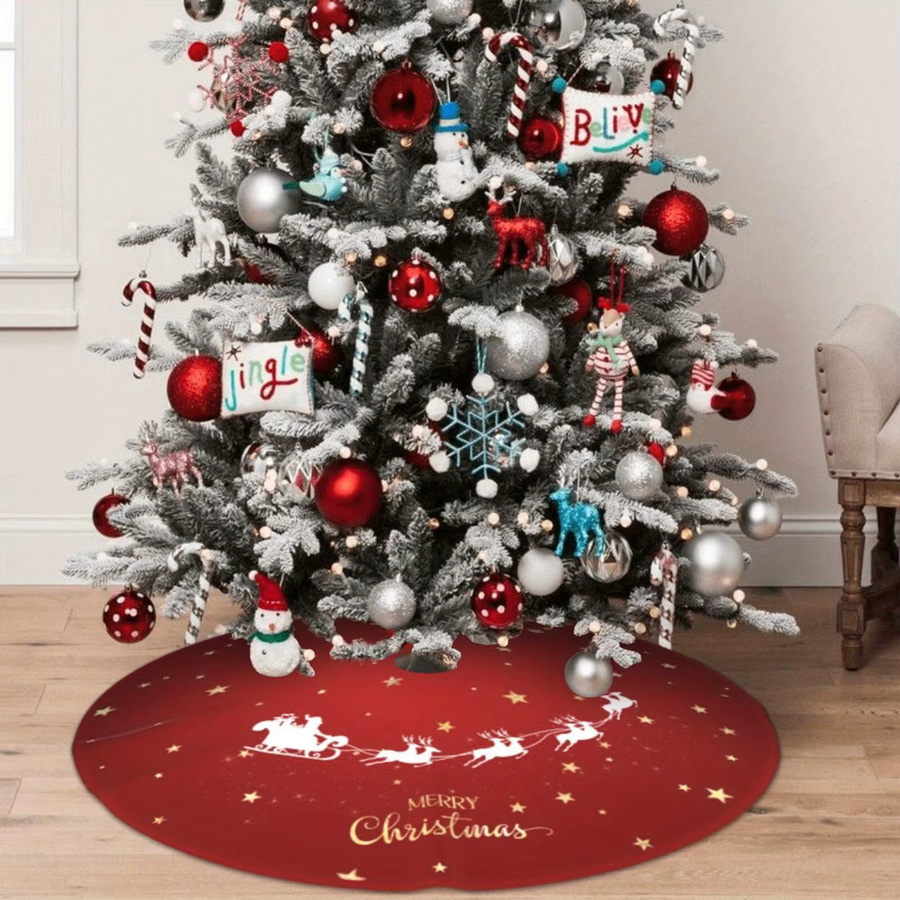 VIKAMA Weihnachtsbaum-Kleid in Rot für deine festliche Heimdekoration - Bild 3