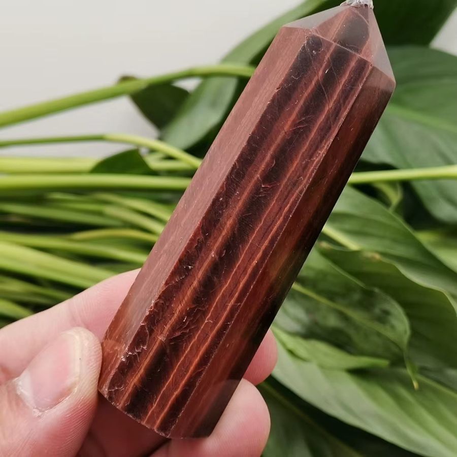 CrystalHola Tigerauge Obelisk Quarzkristall zur Reiki Heilung - Bild 5