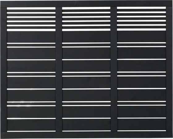 Plus Sichtschutzzaun Silence aus Nadelholz in Schwarz, semi-transparent, Höhe: 176 cm, Breite: 140 cm
