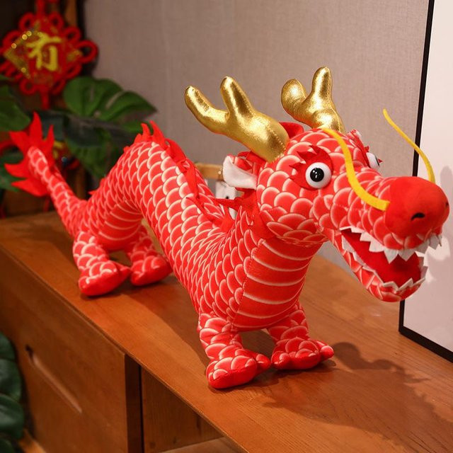 Yiran Health & Beauty Drache Plüschtier, Rot, ab 0 Jahren, 60cm - Bild 1