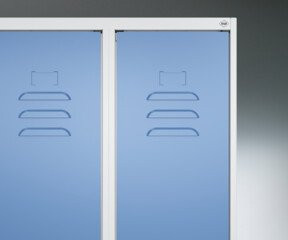 C+P Spind Classic PLUS Spind mit 2 Abteilen, Gestell aus Stahl, H x B x T: 212 x 80 x 50 cm - Bild 1