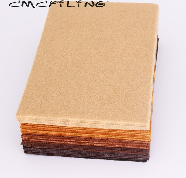 CMCYILING Brauner Filz aus Polyester für DIY-Nähhandwerk und Scrapbook, 40 Stück, Dicke: 1 mm, B x H: 10 x 15 cm - Bild 1