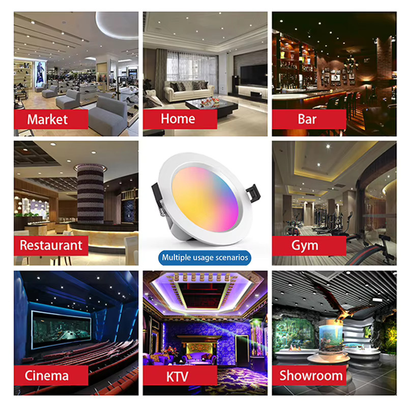 LATTUSO Smart Home LED Downlight RGBCW mit WIFI und Bluetooth, 5W Einbauleuchte in Weiß, App-Steuerung kompatibel mit Alexa und Google Assistant - Bild 5
