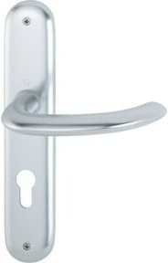 Hoppe Langschildgarnitur Mar.1138/273P in Aluminium Naturfarben mit 72mm PZ DIN L/R - Bild 1