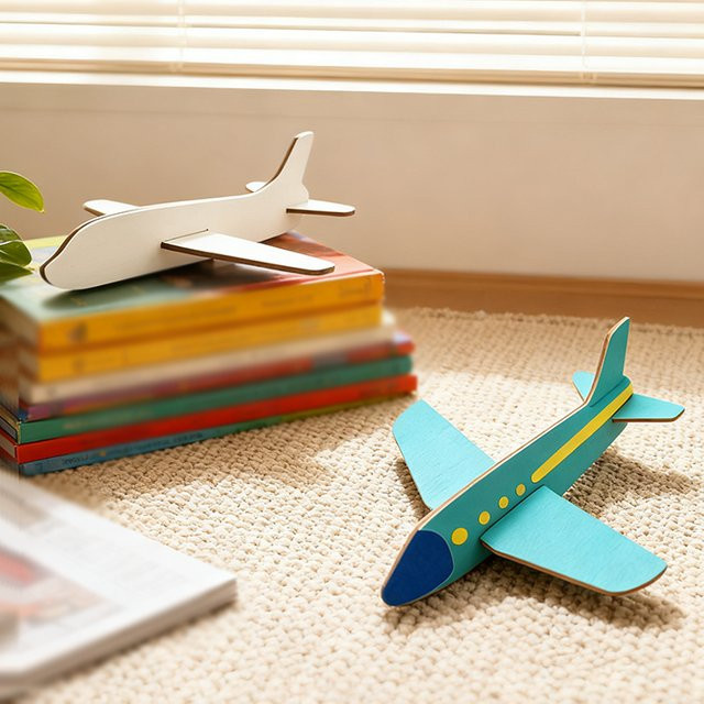 YOMDID Holzflugzeuge, 10-teiliges Set, DIY-Set für Malaktivitäten - Bild 1
