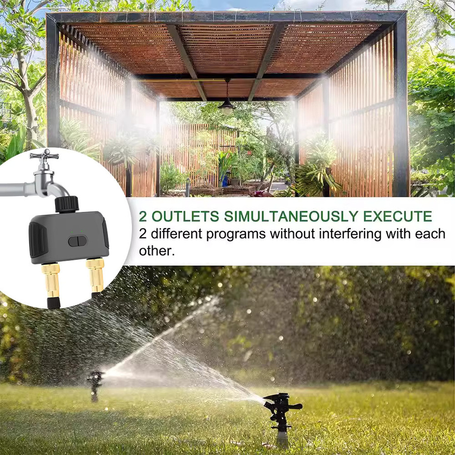 Tuya Smart Bluetooth Garten Bewässerungssystem mit 1/2 Zoll Anschluss, App-gesteuerter Wasser Timer für Sprinkler und Regenverzögerung, kompatibel mit Alexa - Bild 5