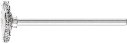 PFERD TOOLS Miniatur-Rundbürste RBU 1602/3 INOX aus Edelstahl mit 0,10 mm Drahtstärke, Farbe Silber/Blau - Bild 1