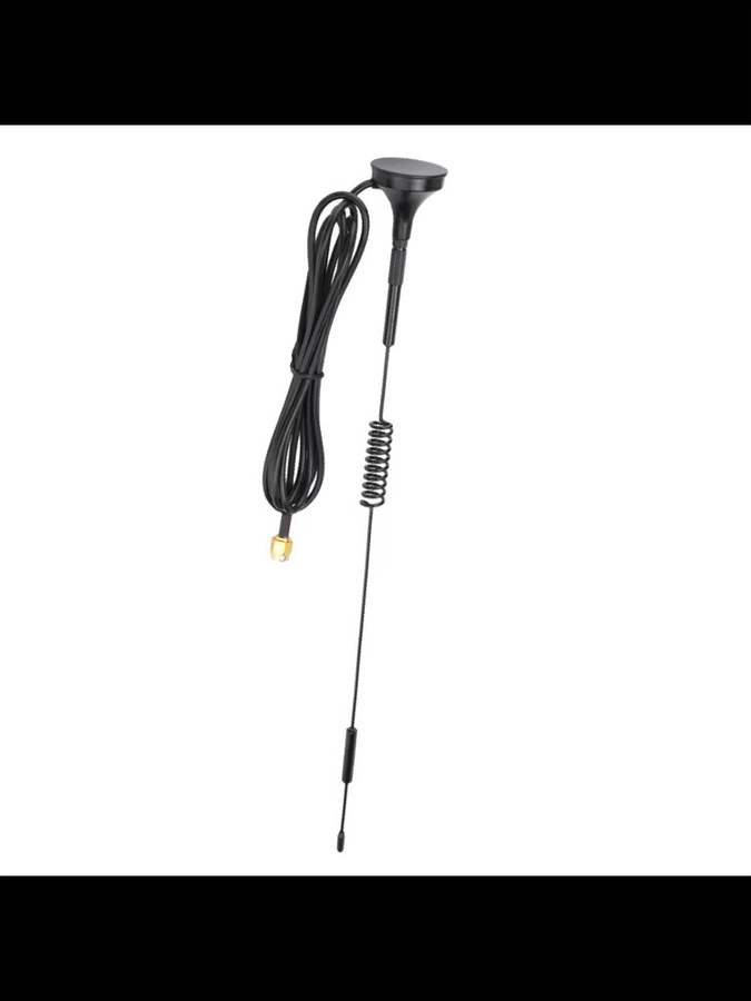 Qiilu Hochleistungsantenne 433 MHz 10 dBi mit SMA-Stecker und magnetischer Saugbasis in Schwarz, Länge: 31 cm - Bild 3