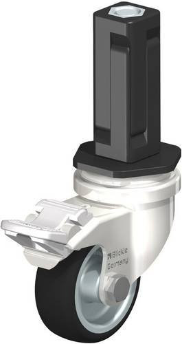 Blickle Lenkrolle 853315 LRXA-PATH 50G-FI-EXV03 mit Feststeller, Rad-Durchmesser: 50 mm, Tragfähigkeit: 75 kg, Farbe: Grau - Bild 1