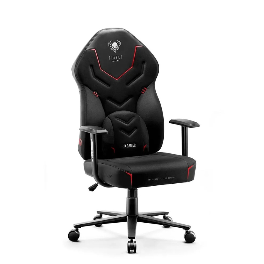 Diablo Chairs X-Gamer Gamingstuhl aus Stoff in Schwarz Dark Obsidian - Bild 2
