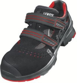 Uvex Sandalen S1P 85363 in Schwarz Rot Größe 45 Weite 12 - Bild 1