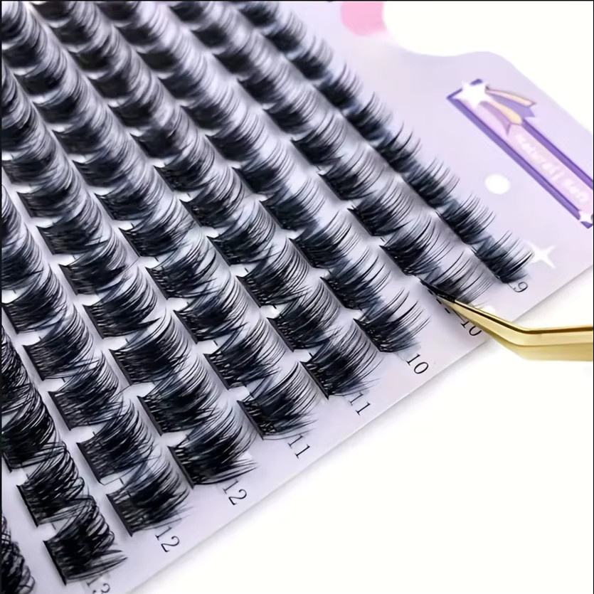 MIAOJIE Wimpern-Cluster, 0,07mm, D-Curl, 9-16mm, Schwarz, Natürlich - Bild 5