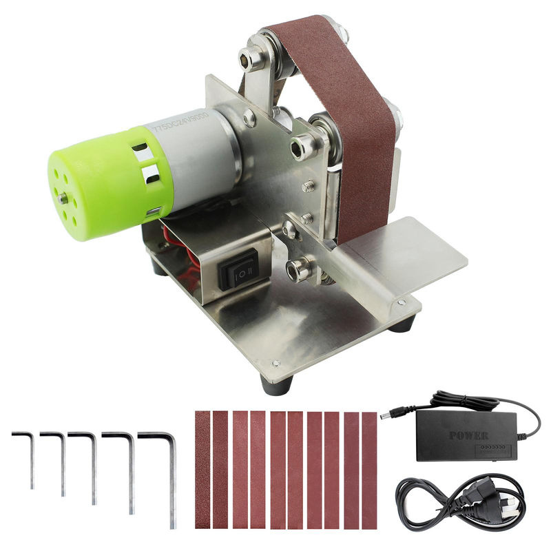 Aimo Mini-Bandschleifer in Silber mit 7 variablen Geschwindigkeiten, 10 Schleifbändern und 30 mm Bandbreite - Bild 6