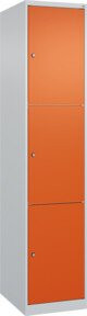 C+P Schließfachschrank Classic PLUS mit 1 Abteil in Lichtgrau und Reinorange, H x B x T: 185 x 40 x 50 cm - Bild 1