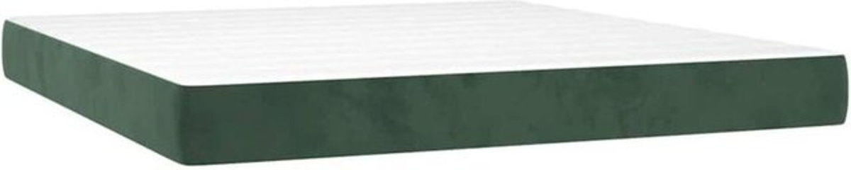 Taschenfederkernmatratze Vidaxl in Dunkelgrün mit Samtbezug, B/T/H: 160 x 220 x 20 cm - Bild 1